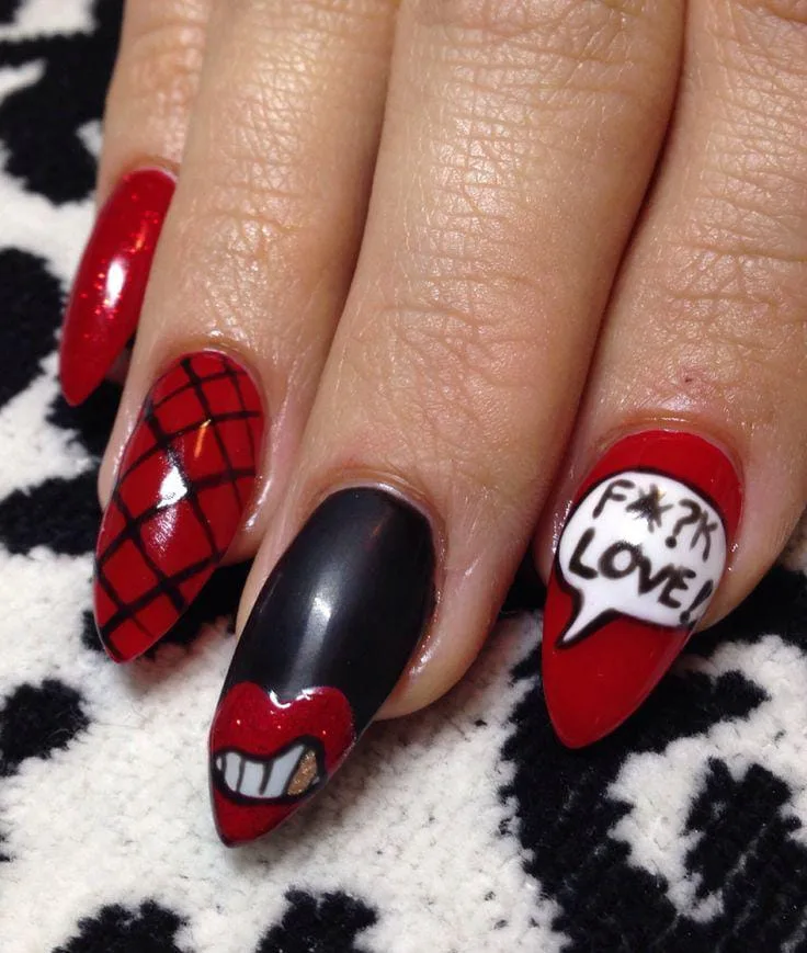 goth valentines nails 041 0819f90a9b