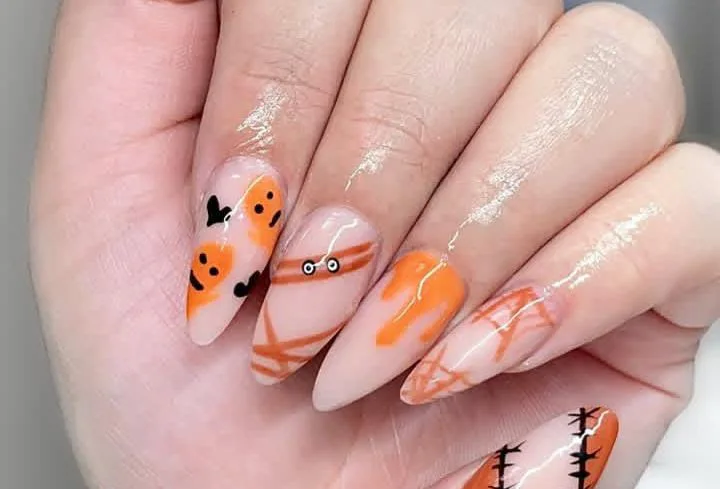 Halloween Almond Nails That Will Complete Any Costume 1