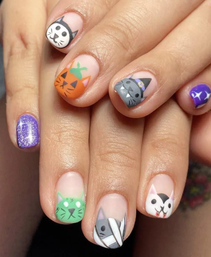 halloween cat nails 022 b9104d7955