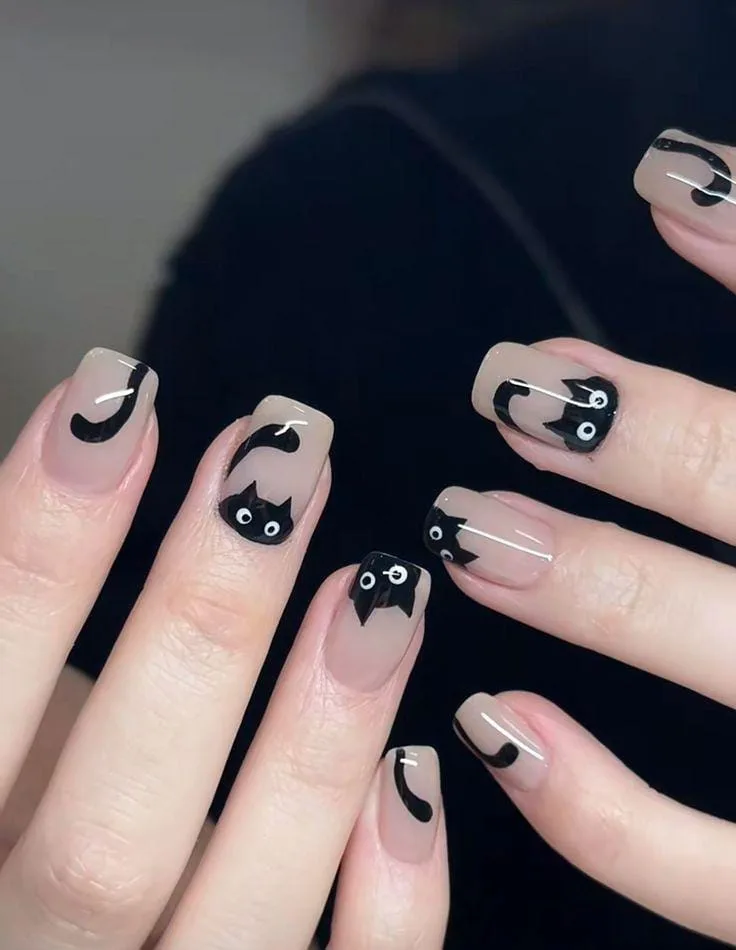 halloween cat nails 037 88b9577449