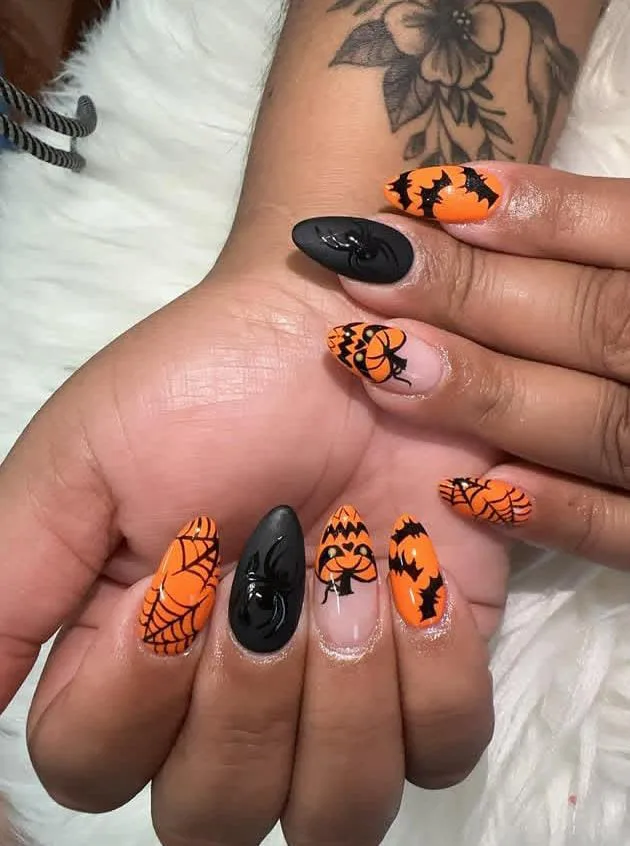 halloween pumpkin nails 029 3a0a873eee