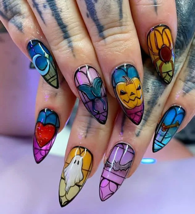 halloween pumpkin nails 043 54253c0bfd
