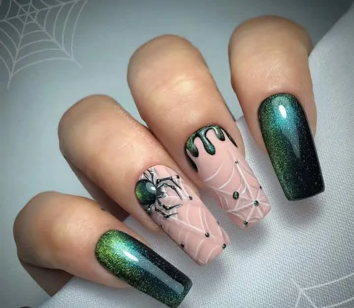 Halloween Spider Nails for 2025 That Spin Spooky Style 1