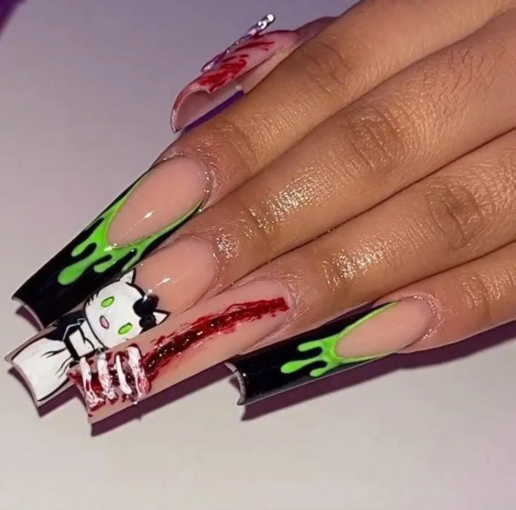 hello kitty halloween nails 021 152fea7148