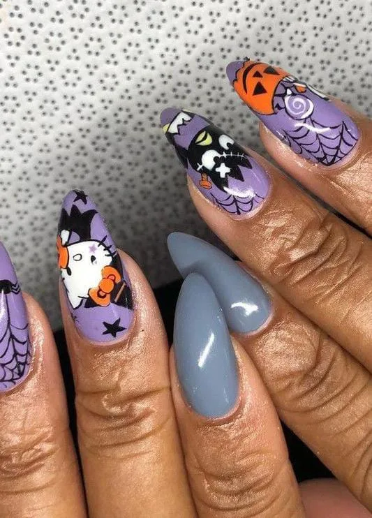 hello kitty halloween nails 041 13510eadae