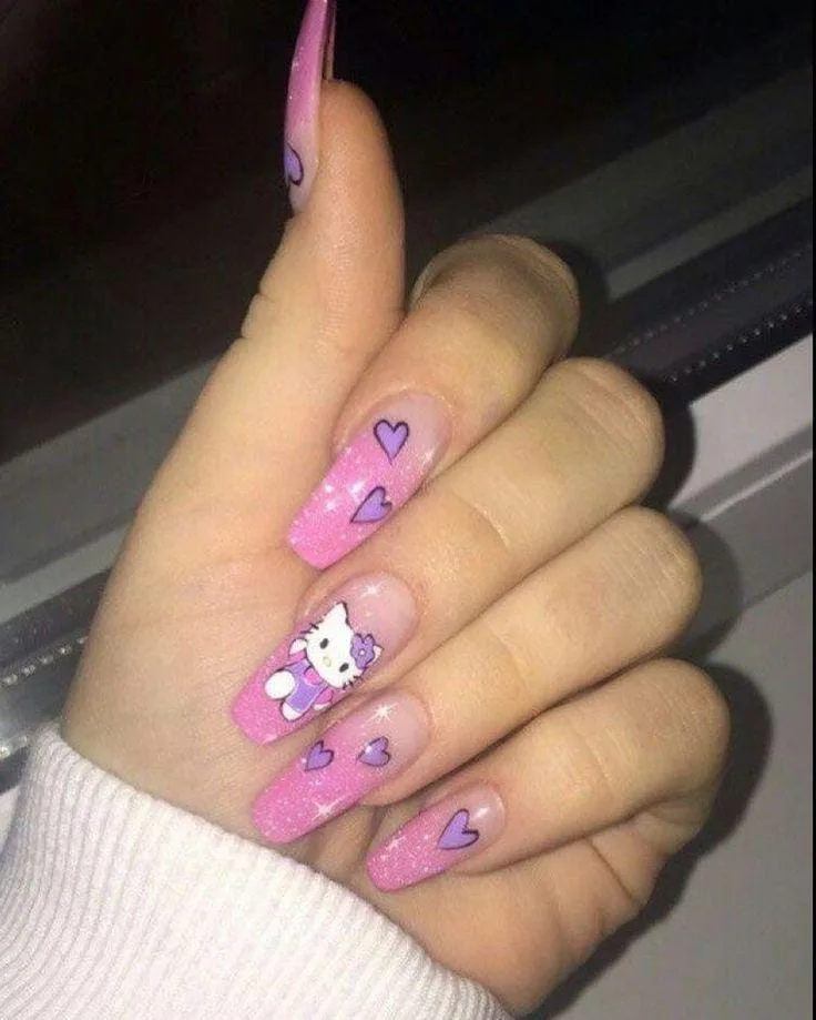 hello kitty valentines nails 002 35d83bd627