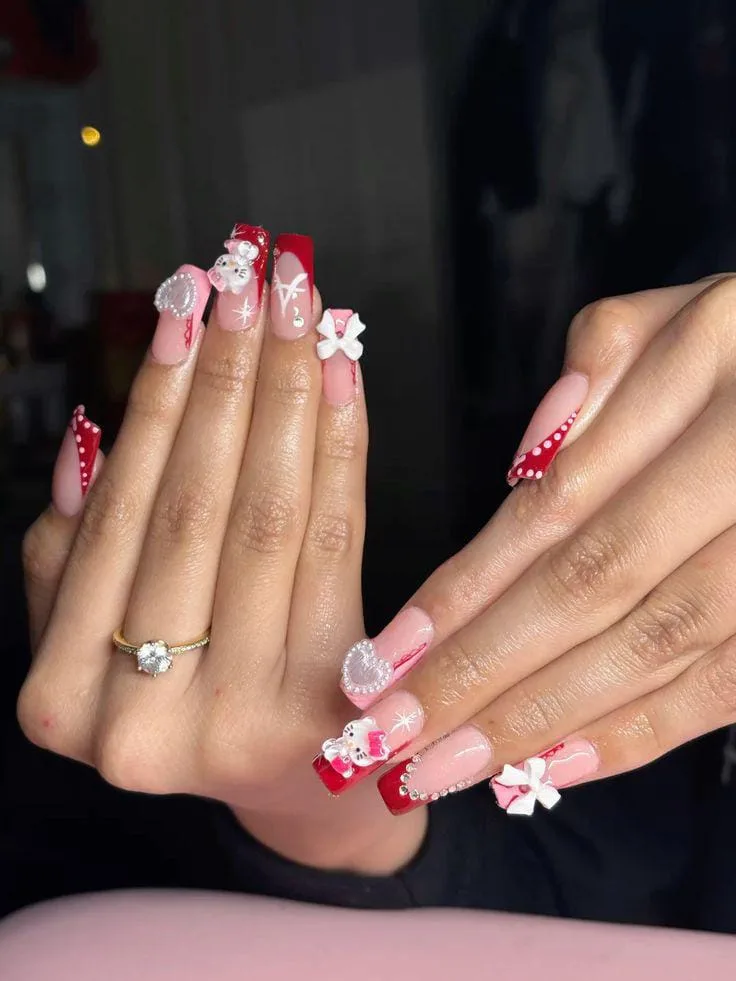 hello kitty valentines nails 010 75718d224d