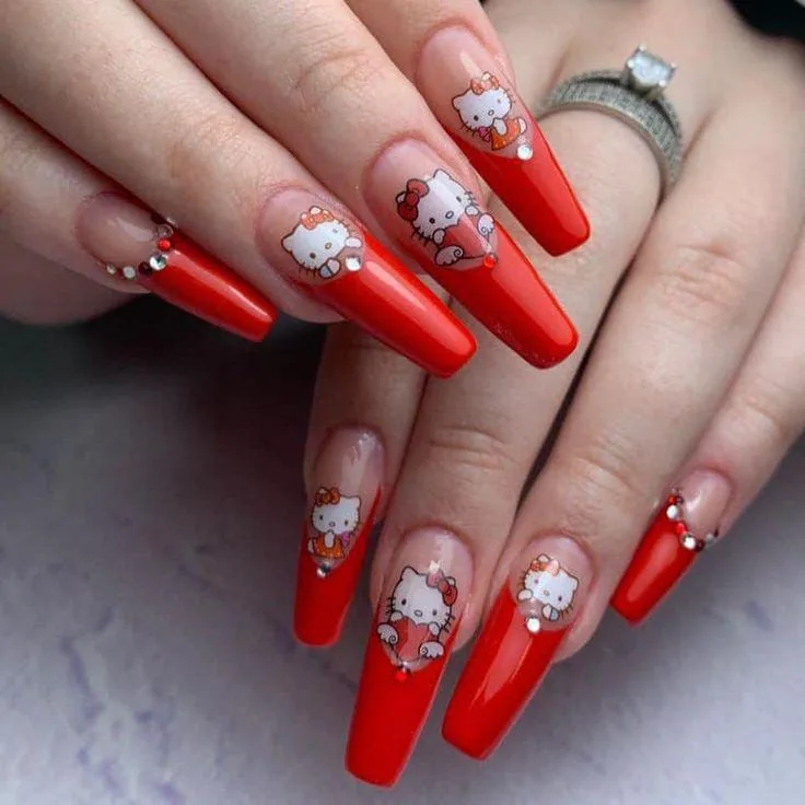 hello kitty valentines nails 014 534b827d06