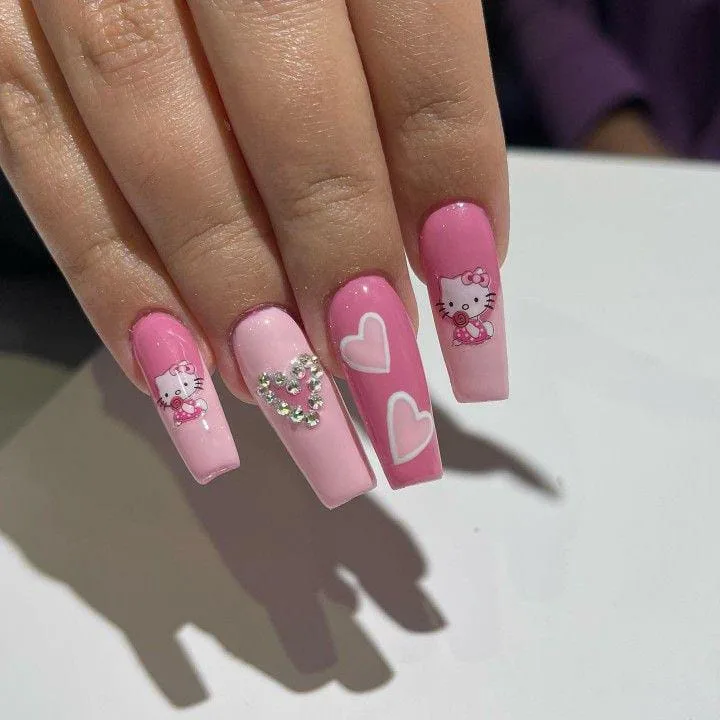 hello kitty valentines nails 017 a49a87295d