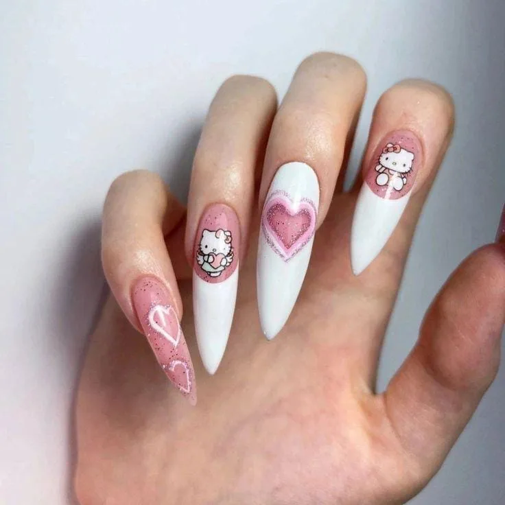hello kitty valentines nails 024 982e2e2bc0