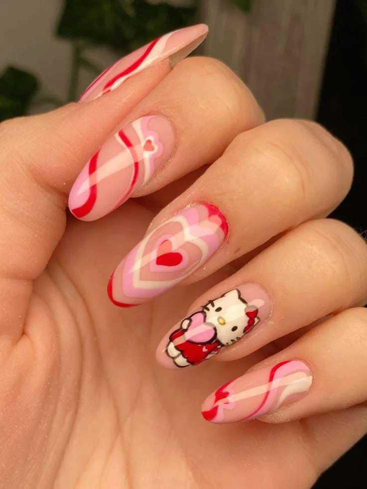hello kitty valentines nails 026 46a9200499