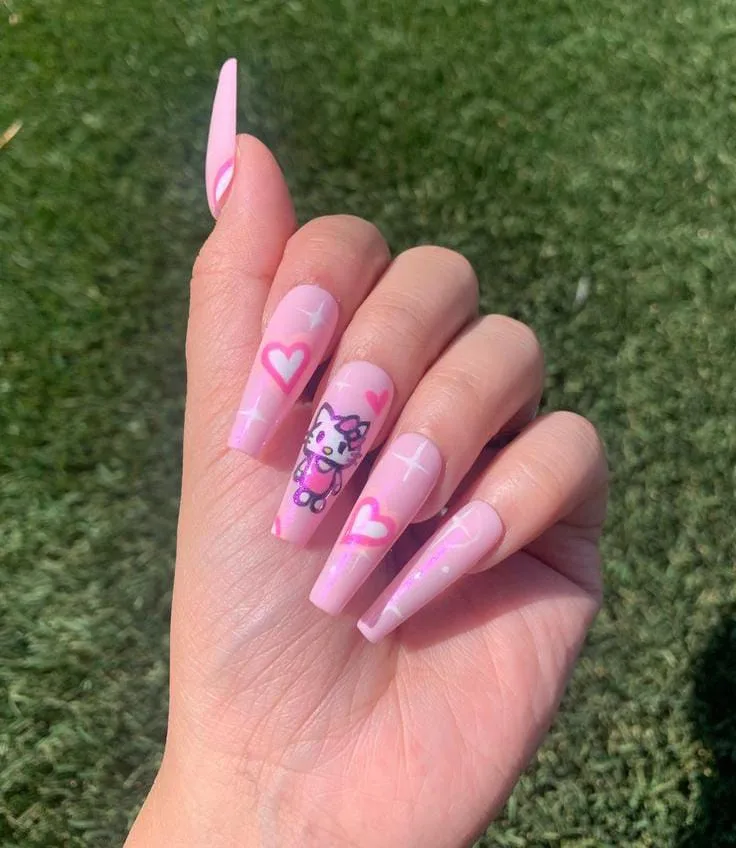 hello kitty valentines nails 028 a521bb2c03