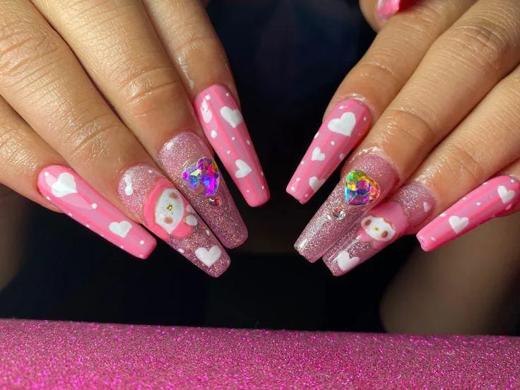 hello kitty valentines nails 029 ed675122a1