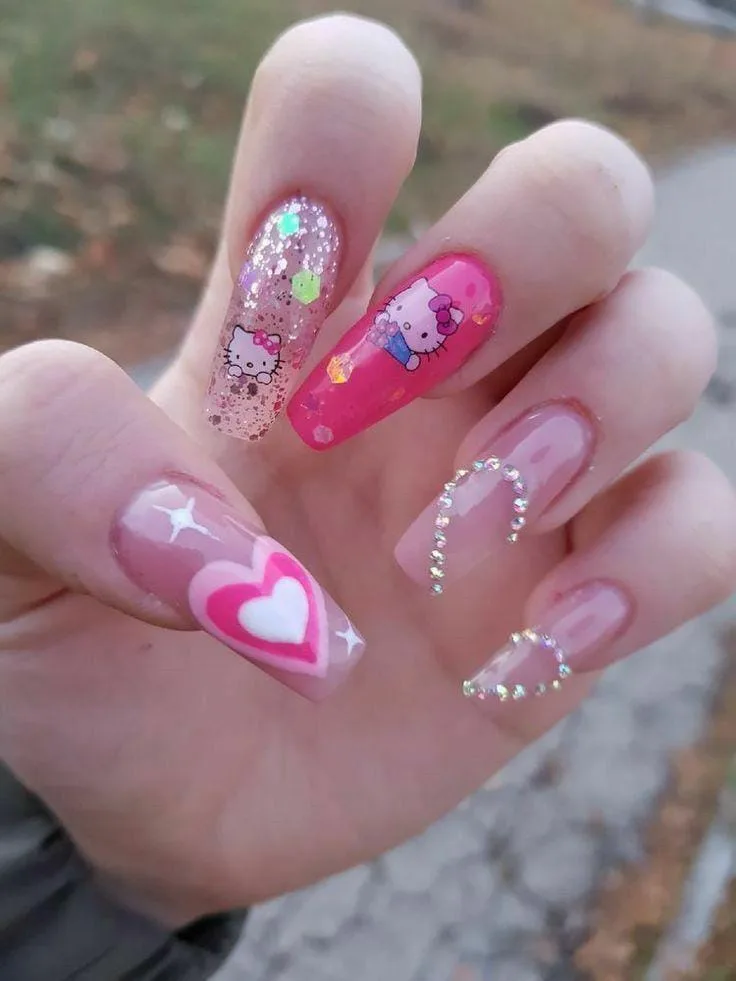 hello kitty valentines nails 031 dad1cf07ac