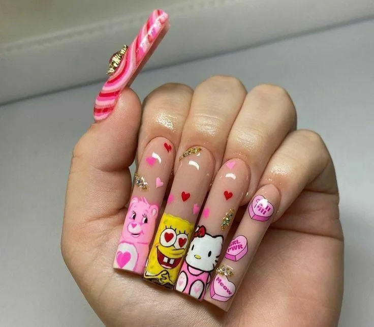 hello kitty valentines nails 037 2d7cb5528a