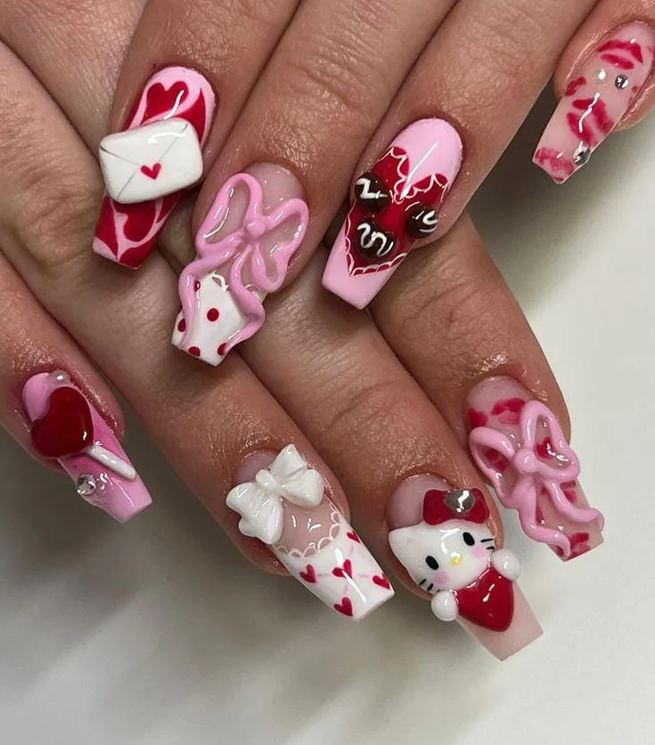 hello kitty valentines nails 040 f80275f9a4