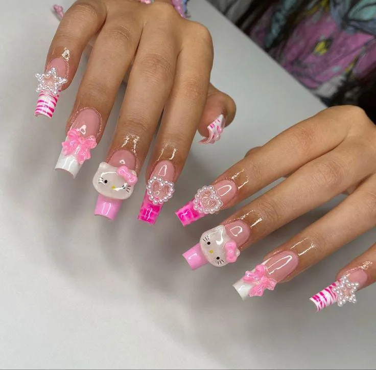 hello kitty valentines nails 041 5440a050d8