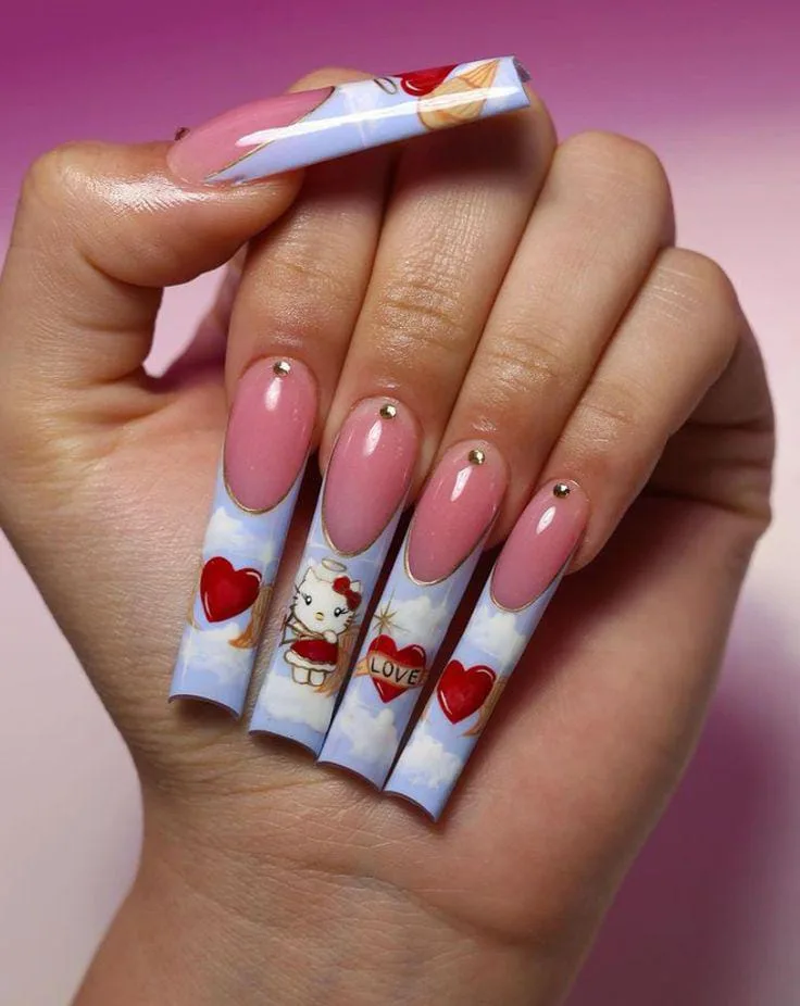 hello kitty valentines nails 042 e324336bb4