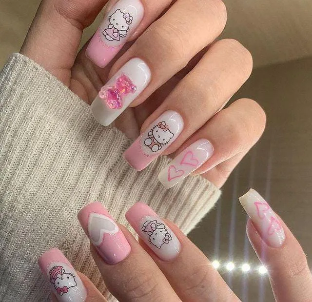 hello kitty valentines nails 049 75c67f8cd2