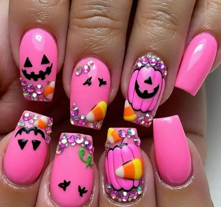 Jack-o-lantern Nails That Are Perfect for Halloween 2025 1
