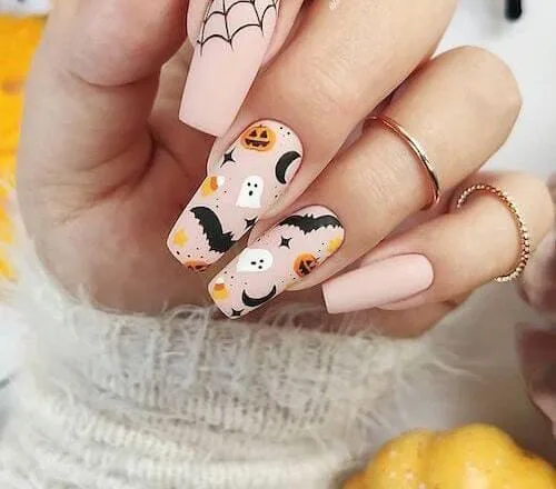 jack o lantern nails that are perfect fo 007 7b00d0971b