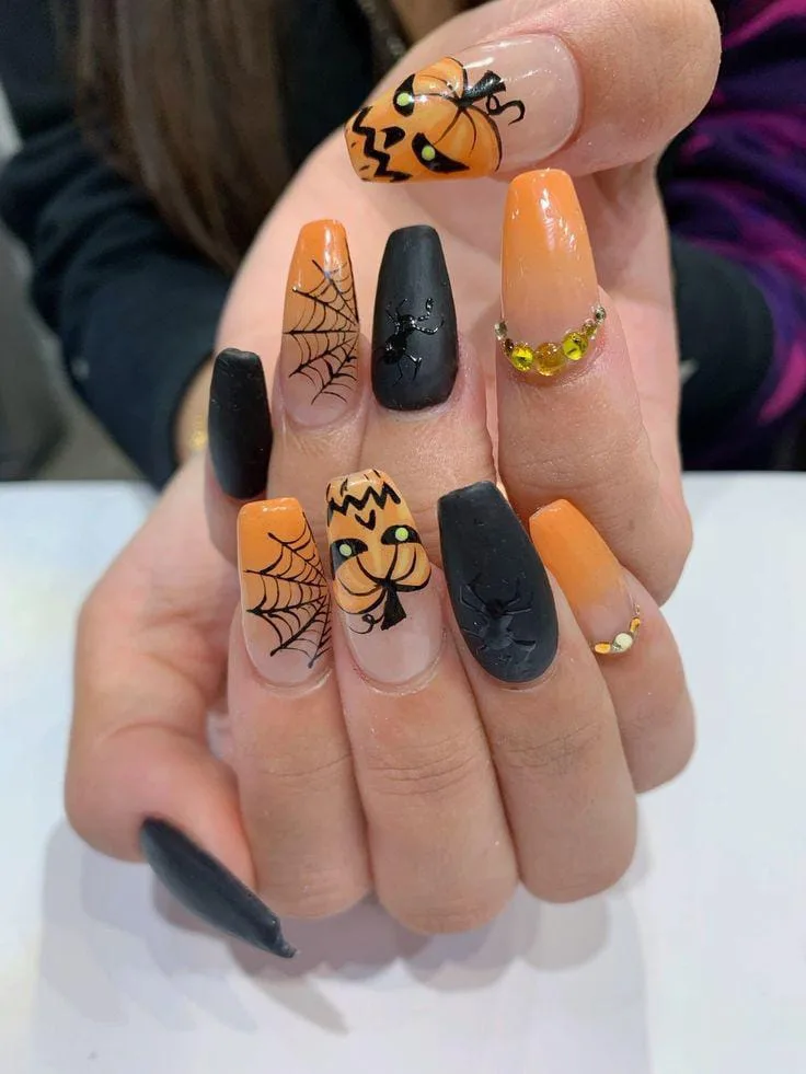 jack o lantern nails that are perfect fo 009 b0d5b8efbe
