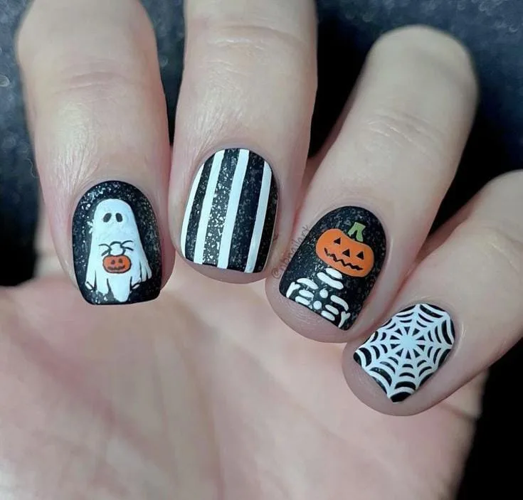 jack o lantern nails that are perfect fo 018 8d6cc764d7