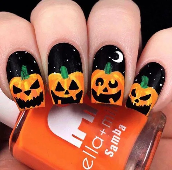 jack o lantern nails that are perfect fo 020 53a28b6d9c