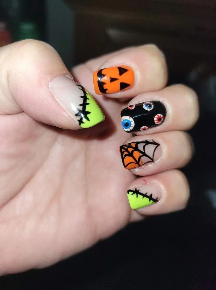 jack o lantern nails that are perfect fo 027 5f95c0ac24