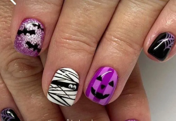 jack o lantern nails that are perfect fo 029 a4db8e401c
