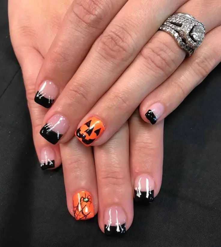 jack o lantern nails that are perfect fo 030 97624c0f0d