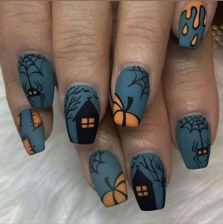 jack o lantern nails that are perfect fo 036 4f3d7ccb1c