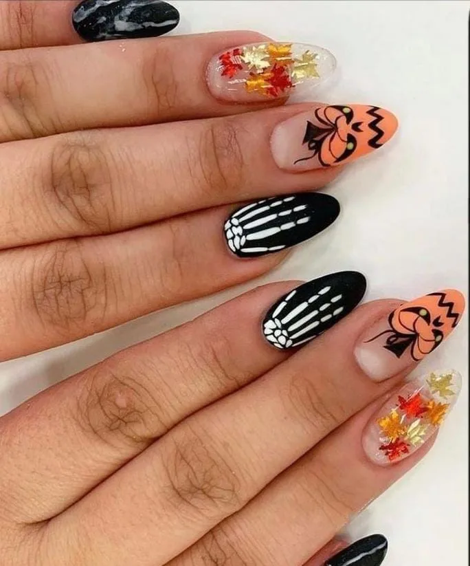 jack o lantern nails that are perfect fo 037 a9e798b32e