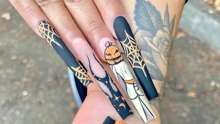 jack o lantern nails that are perfect fo 040 e82e35fdb5