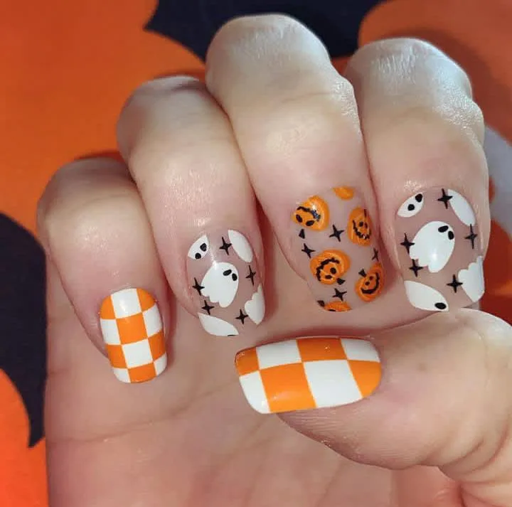 jack o lantern nails that are perfect fo 041 09f3cc13f2