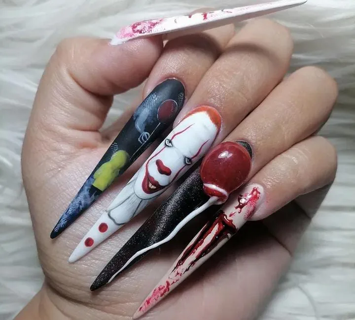 Bold and Dramatic Long Halloween Nails for 2025 1