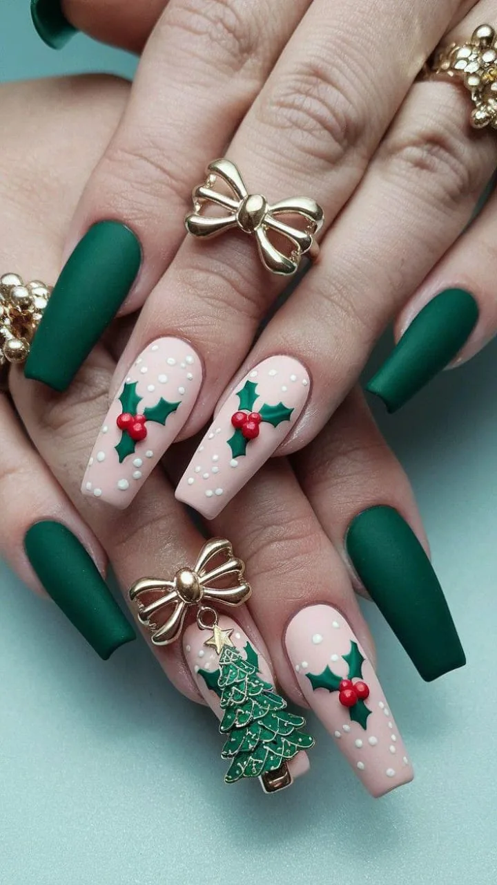 matte christmas nails 002 7a11f65663