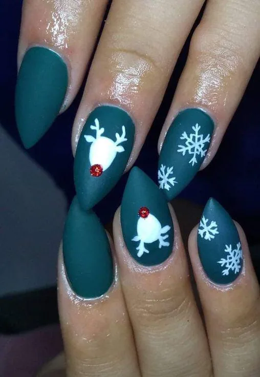 matte christmas nails 021 88996a78e6