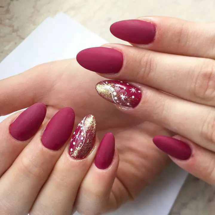 matte christmas nails 025 b61230b184