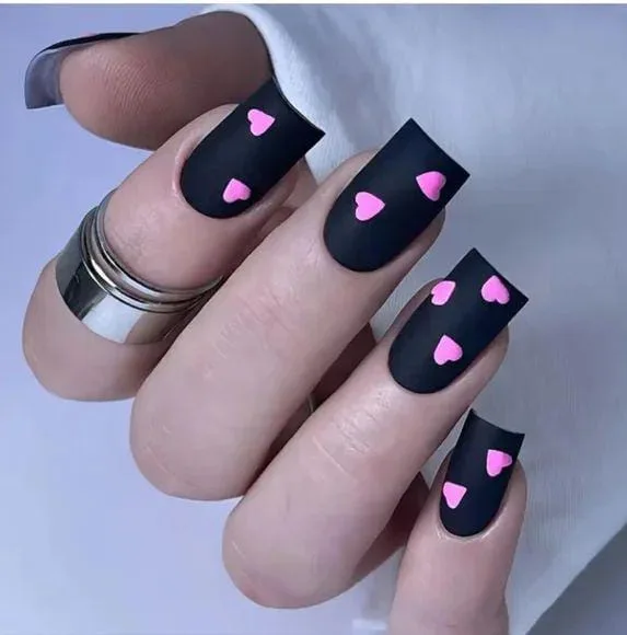 Matte Valentines Nails for Anyone Who Loves a Soft Glam Finish 1