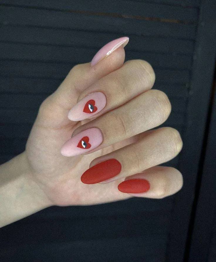 matte valentines nails 008 9014602712