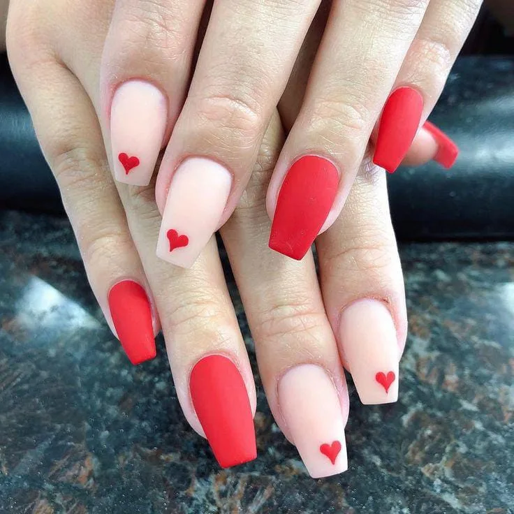 matte valentines nails 026 bd4e88289a