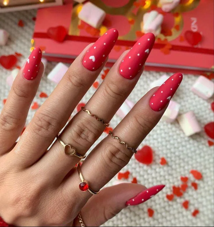 matte valentines nails 030 960863c1d2