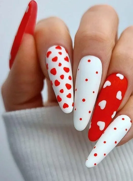matte valentines nails 039 b40c2295c6