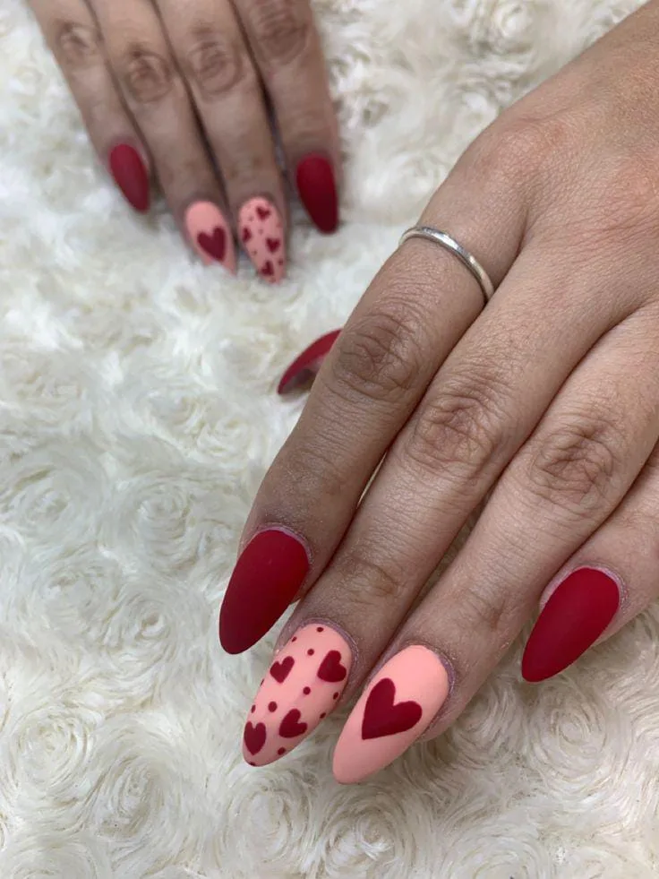 matte valentines nails 042 67276051ef