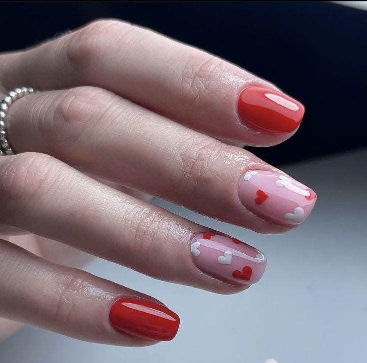 minimal valentines nails 007 e216c59505