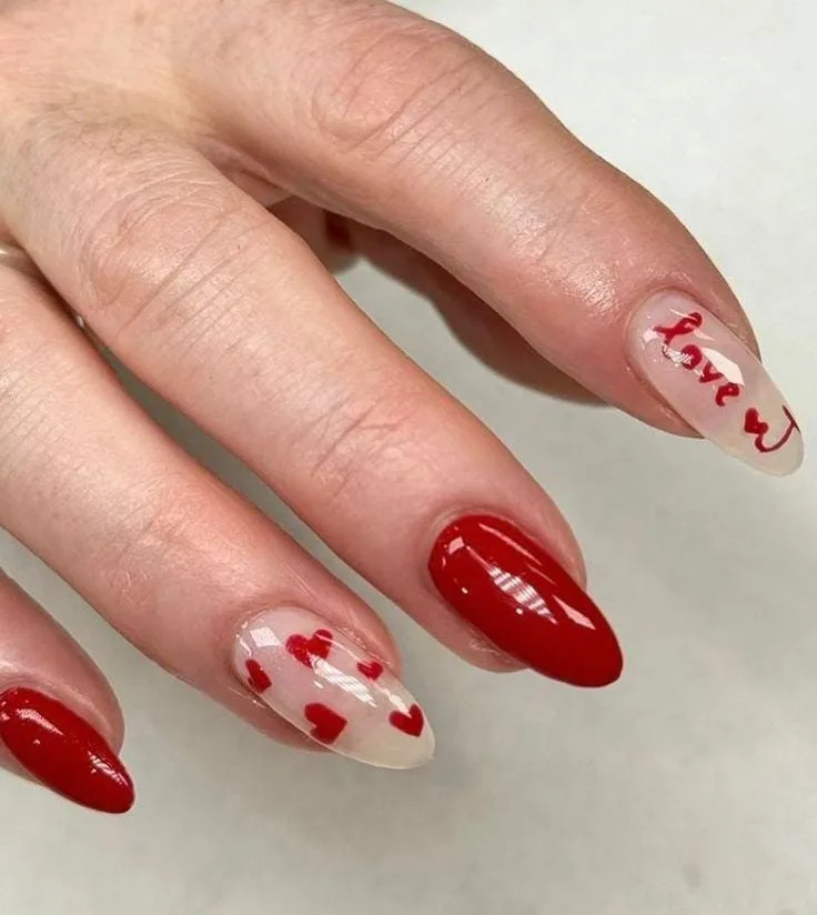 minimal valentines nails 035 124345787b