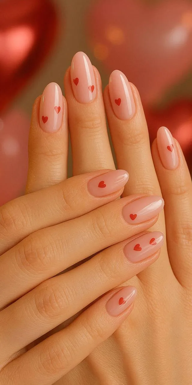 minimal valentines nails 042 651ac365b2