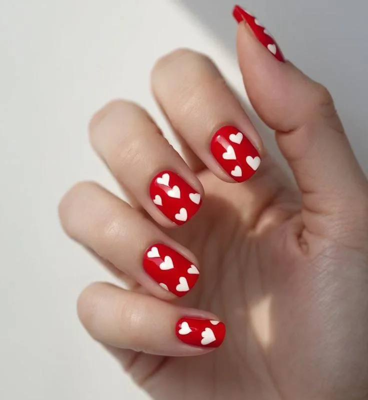 minimal valentines nails 045 ff2724d928