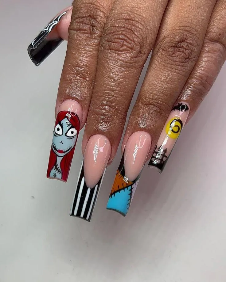nightmare before christmas sally nails 002 af86632509